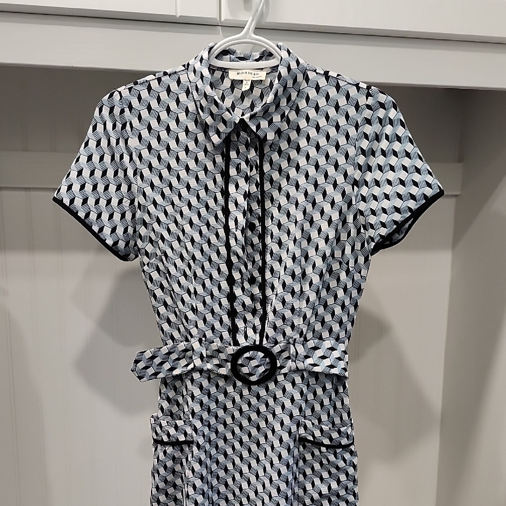 Baby Blue Geometric Dress